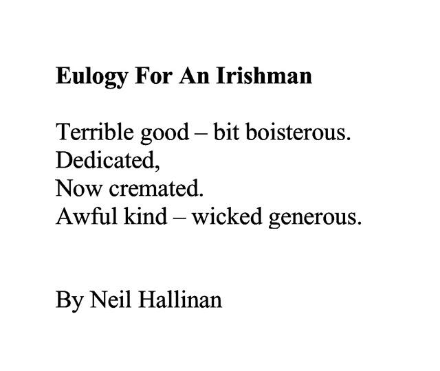 Eulogy for an Irishman