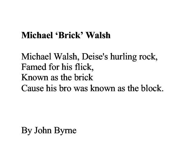 Michael &#39;Brick&#39; Walsh